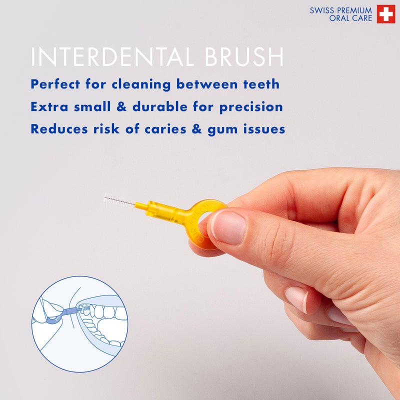 CURAPROX Travel Set Yellow I Includes CS 5460 Travel Toothbrush, 10ml Be You Toothpaste, CPS Prime 07 & 09 Interdental Brushes I Compact Oral Care Kit for On-the-Go - Image 5